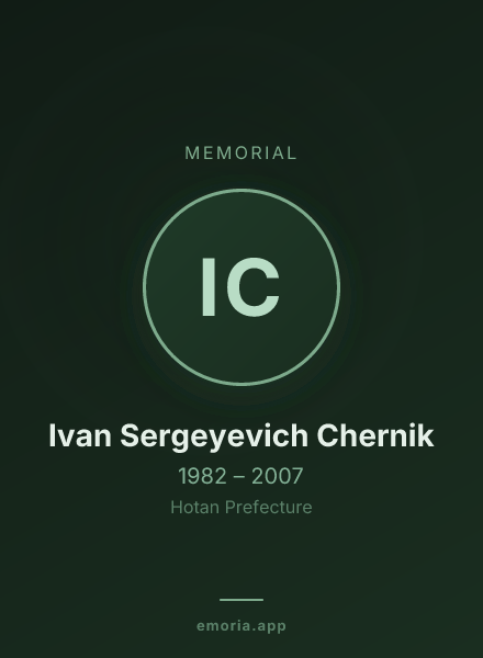 Memorial portrait of Ivan Sergeyevich Chernik