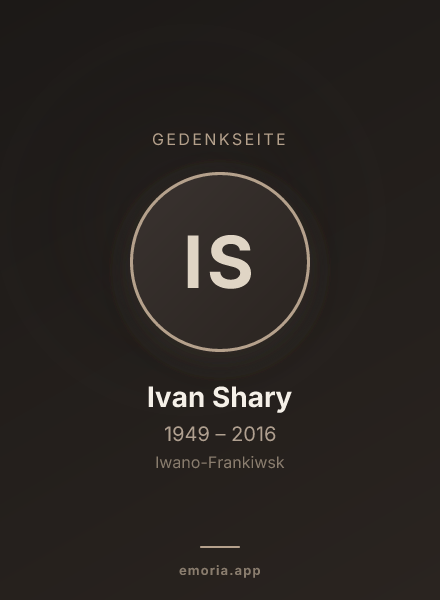 Gedenkportrait von Ivan Shary