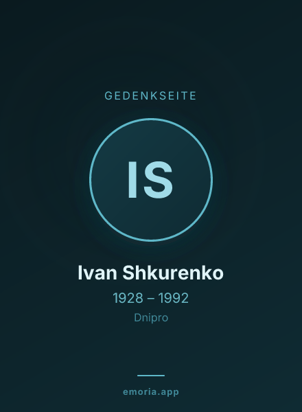 Gedenkportrait von Ivan Shkurenko