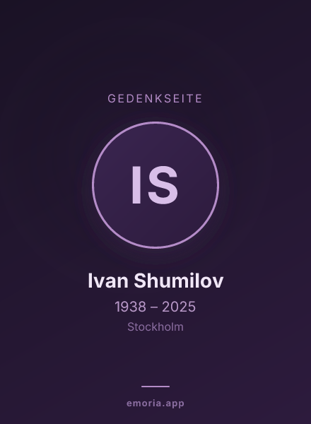 Gedenkportrait von Ivan Shumilov