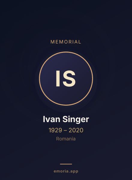 Memorial portrait of Ivan Singer