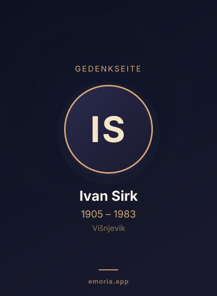 Gedenkportrait von Ivan Sirk
