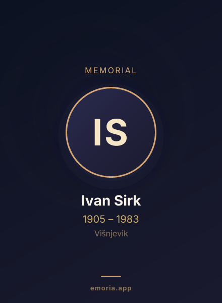 Memorial portrait of Ivan Sirk