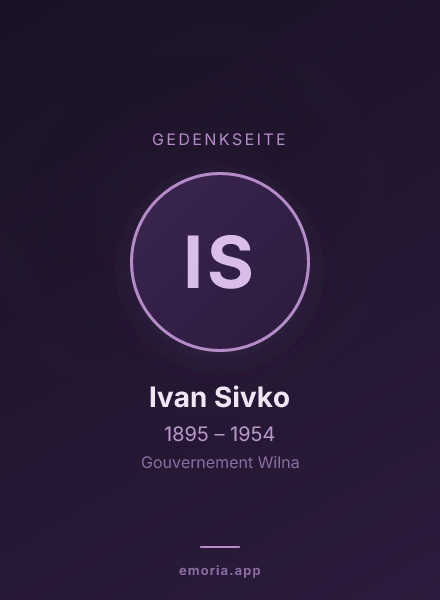 Gedenkportrait von Ivan Sivko