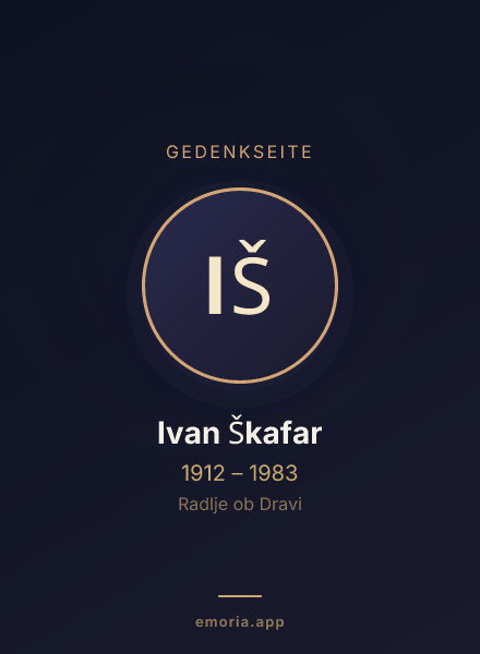Gedenkportrait von Ivan Škafar