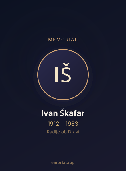 Memorial portrait of Ivan Škafar