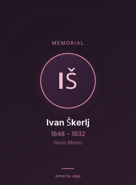 Memorial portrait of Ivan Škerlj