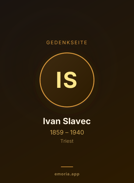 Gedenkportrait von Ivan Slavec
