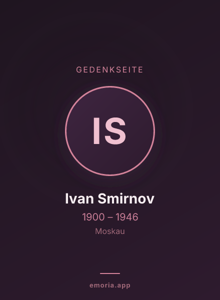 Gedenkportrait von Ivan Smirnov