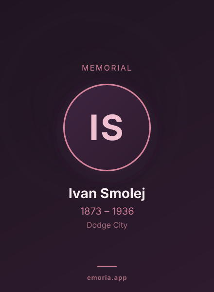Memorial portrait of Ivan Smolej