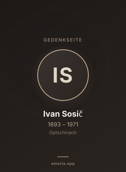 Gedenkportrait von Ivan Sosič