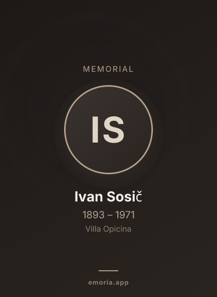 Memorial portrait of Ivan Sosič
