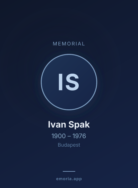Memorial portrait of Ivan Spak