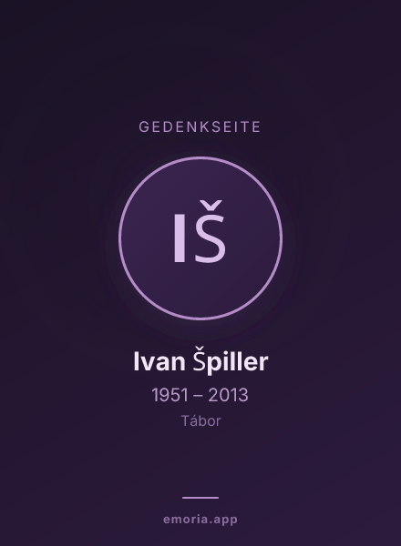 Gedenkportrait von Ivan Špiller