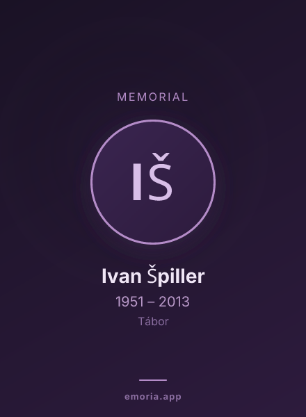 Memorial portrait of Ivan Špiller