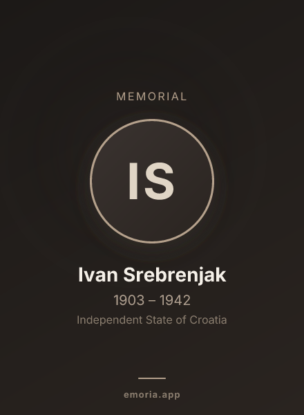 Memorial portrait of Ivan Srebrenjak