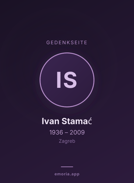 Gedenkportrait von Ivan Stamać