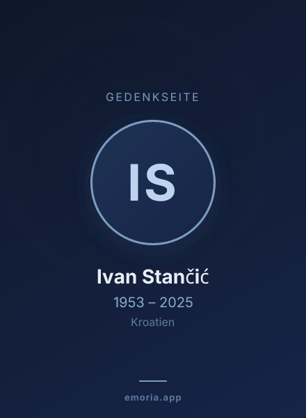 Gedenkportrait von Ivan Stančić