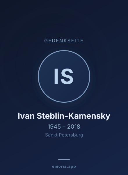 Gedenkportrait von Ivan Steblin-Kamensky