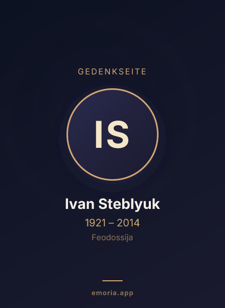 Gedenkportrait von Ivan Steblyuk