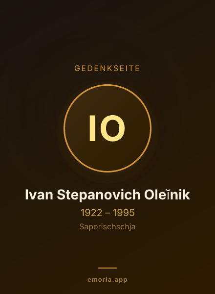Gedenkportrait von Ivan Stepanovich Oleĭnik