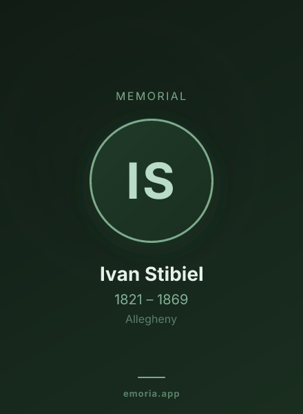 Memorial portrait of Ivan Stibiel