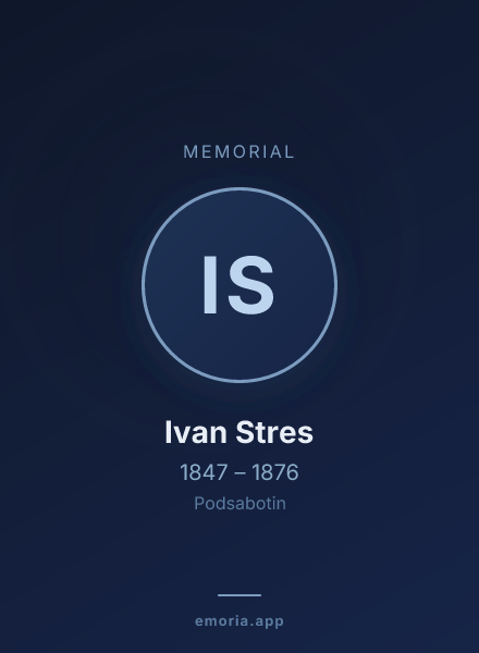 Memorial portrait of Ivan Stres