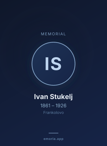 Memorial portrait of Ivan Stukelj