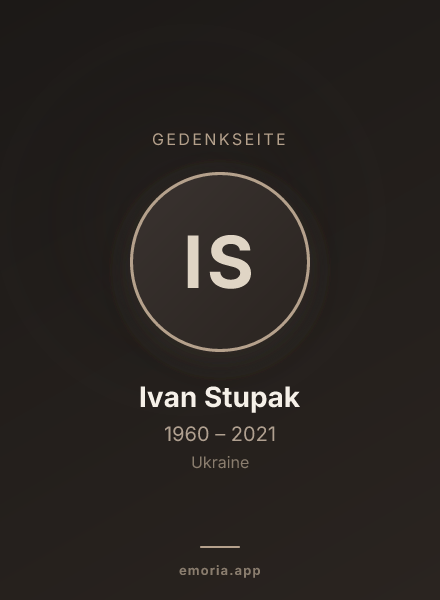 Gedenkportrait von Ivan Stupak