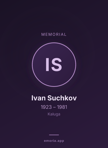 Memorial portrait of Ivan Suchkov