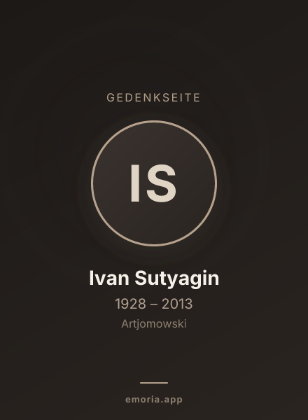 Gedenkportrait von Ivan Sutyagin