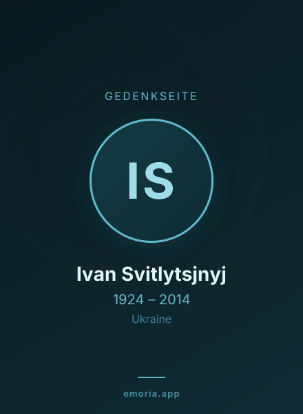 Gedenkportrait von Ivan Svitlytsjnyj