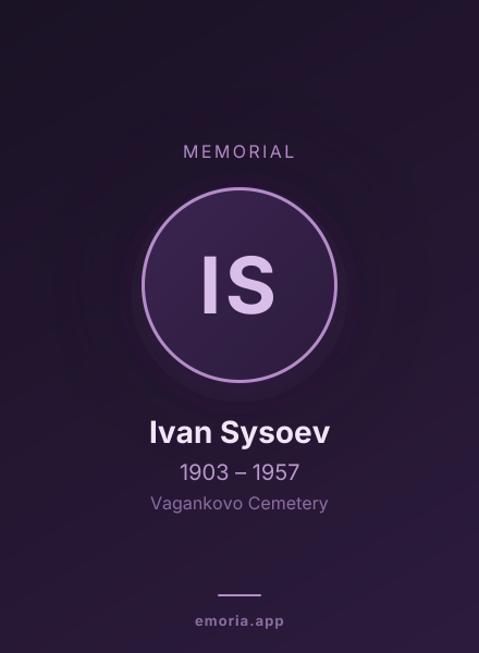 Memorial portrait of Ivan Sysoev