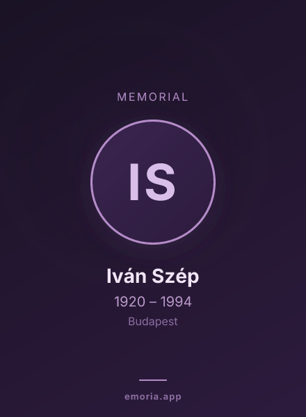 Memorial portrait of Iván Szép