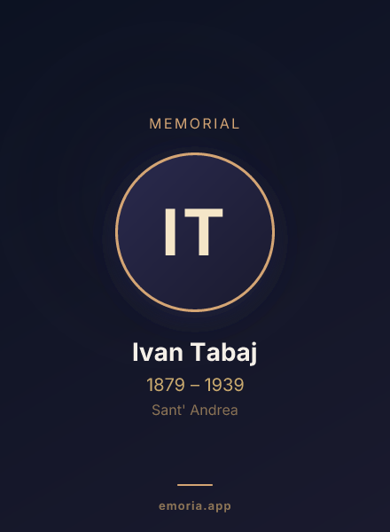 Memorial portrait of Ivan Tabaj