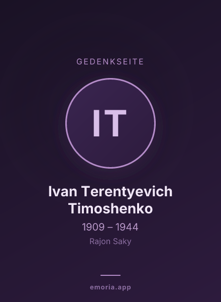 Gedenkportrait von Ivan Terentyevich Timoshenko
