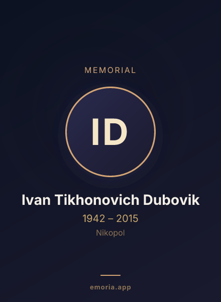 Memorial portrait of Ivan Tikhonovich Dubovik
