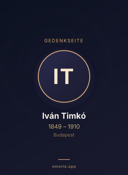 Gedenkportrait von Iván Timkó