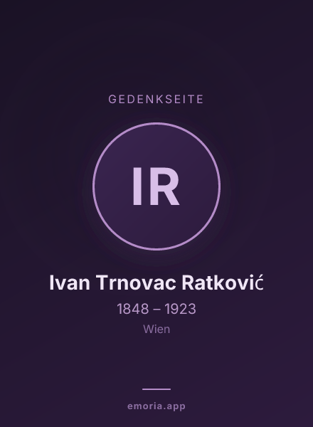 Gedenkportrait von Ivan Trnovac Ratković