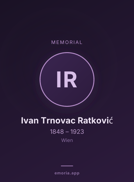 Memorial portrait of Ivan Trnovac Ratković