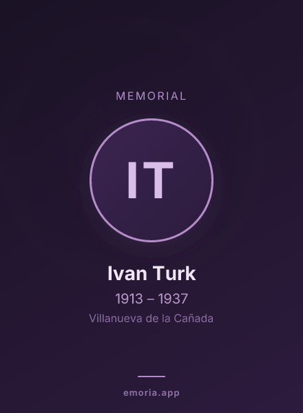 Memorial portrait of Ivan Turk