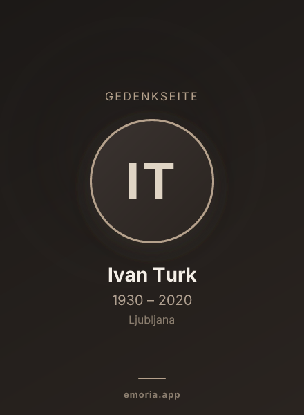 Gedenkportrait von Ivan Turk