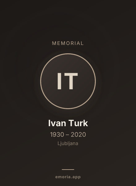 Memorial portrait of Ivan Turk