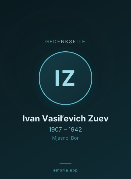 Gedenkportrait von Ivan Vasilʹevich Zuev