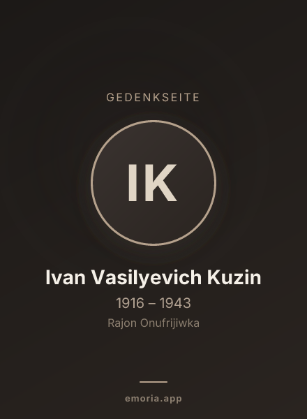 Gedenkportrait von Ivan Vasilyevich Kuzin