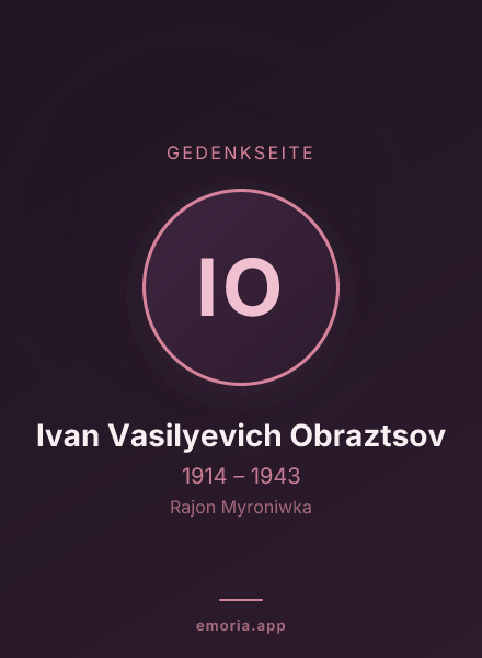 Gedenkportrait von Ivan Vasilyevich Obraztsov