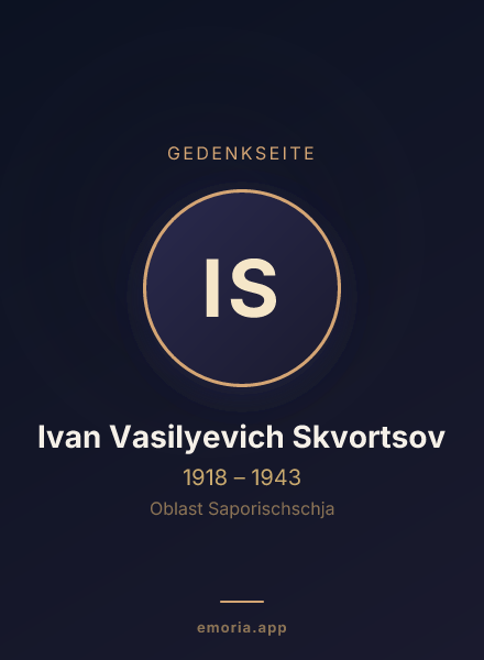 Gedenkportrait von Ivan Vasilyevich Skvortsov