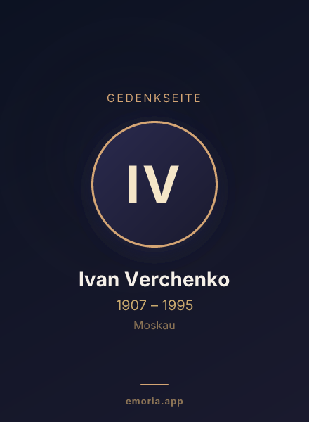 Gedenkportrait von Ivan Verchenko