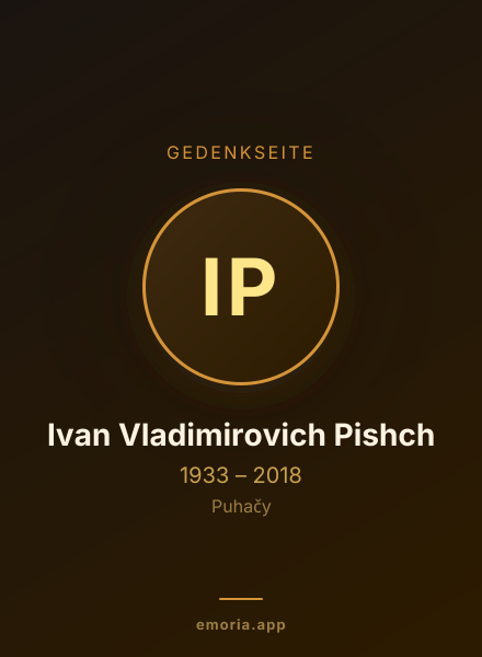 Gedenkportrait von Ivan Vladimirovich Pishch