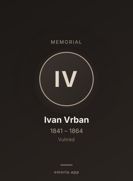 Memorial portrait of Ivan Vrban